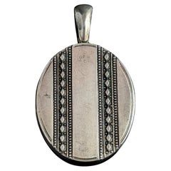Antique Victorian sterling silver locket pendant