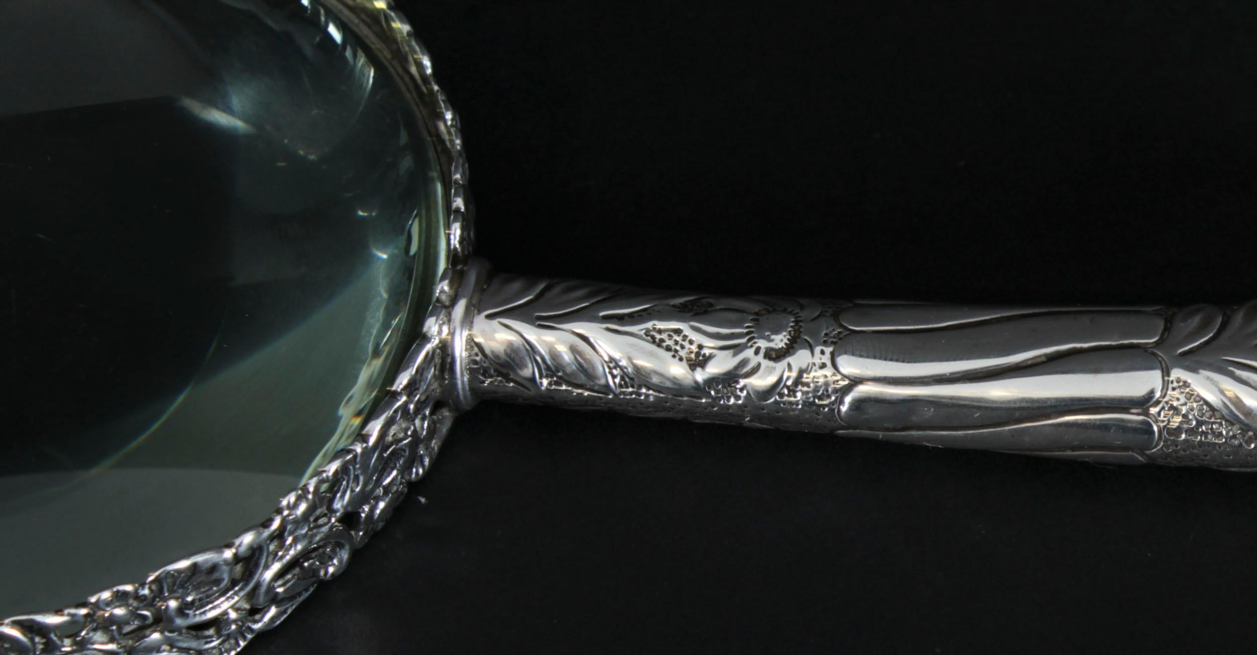 Antique Victorian Sterling Silver Magnifying Glass by Asprey 19th Century 1