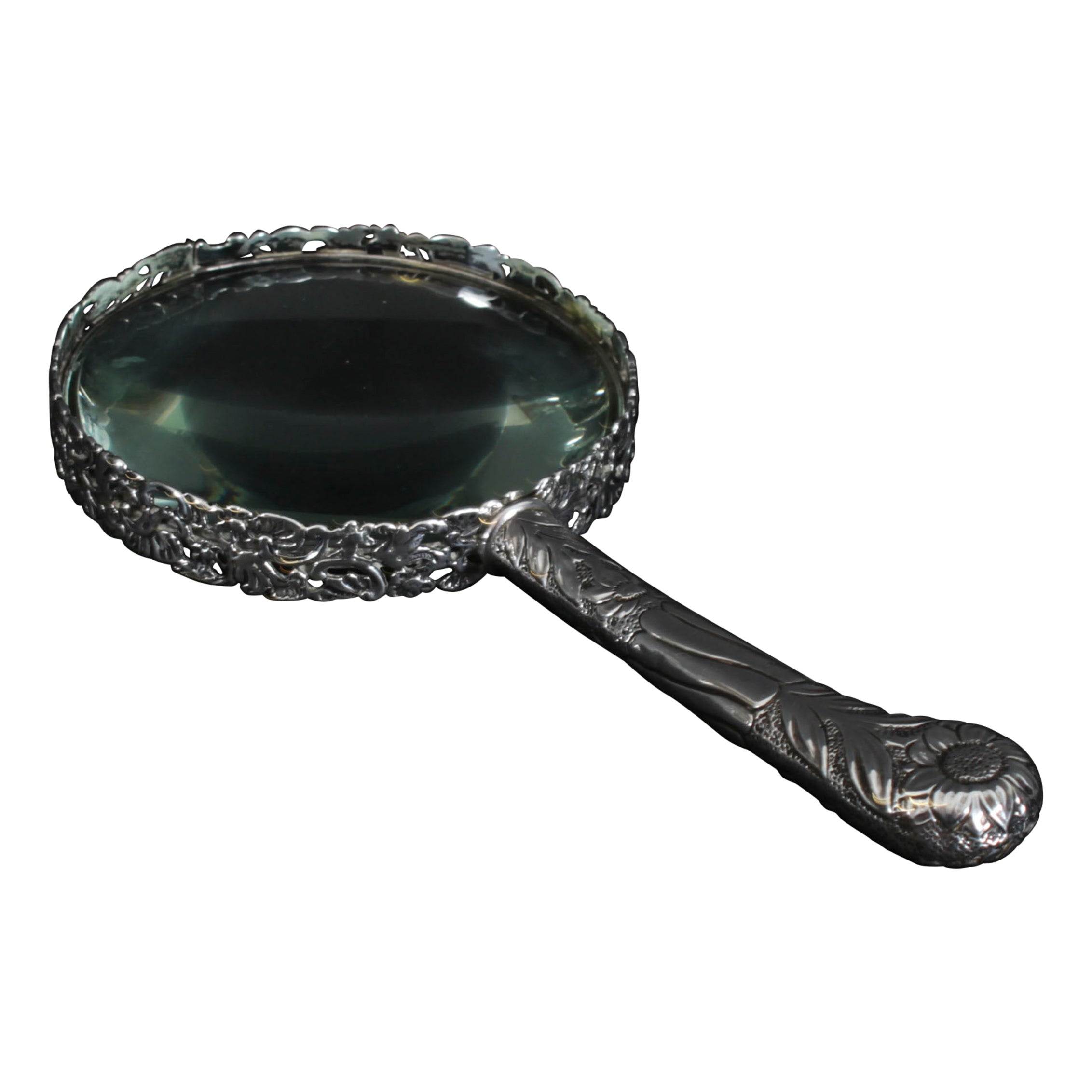 Antique Victorian Sterling Silver Magnifying Glass by Asprey 19th Century