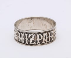 Antique Victorian Sterling Silver Mizpah Ring