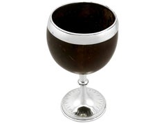 Victorian Sterling Silver Mounted Coconut Cup