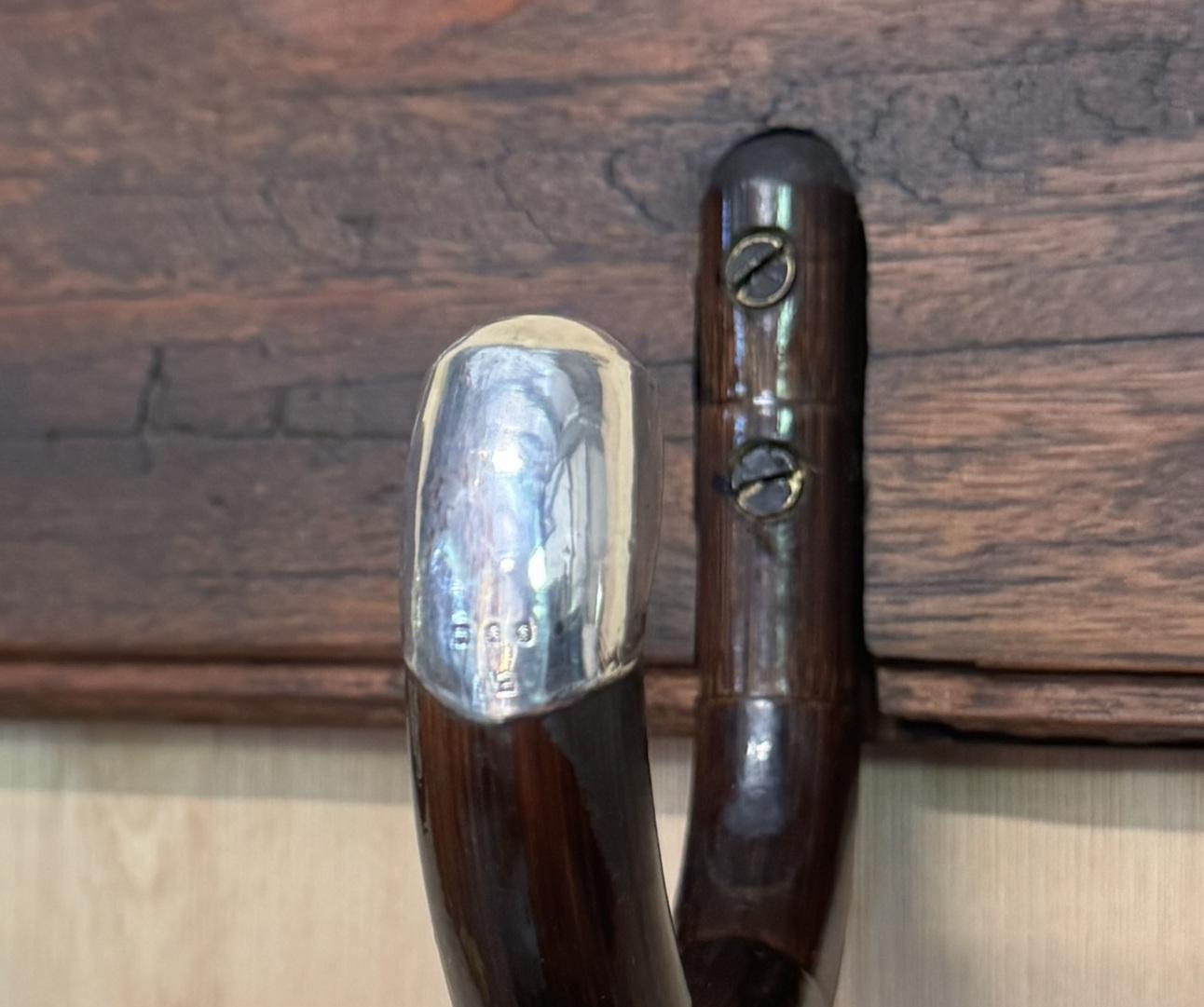 perchero antiguo de plata de ley viCTORIANO con montura de plata de LONDRES en venta 3