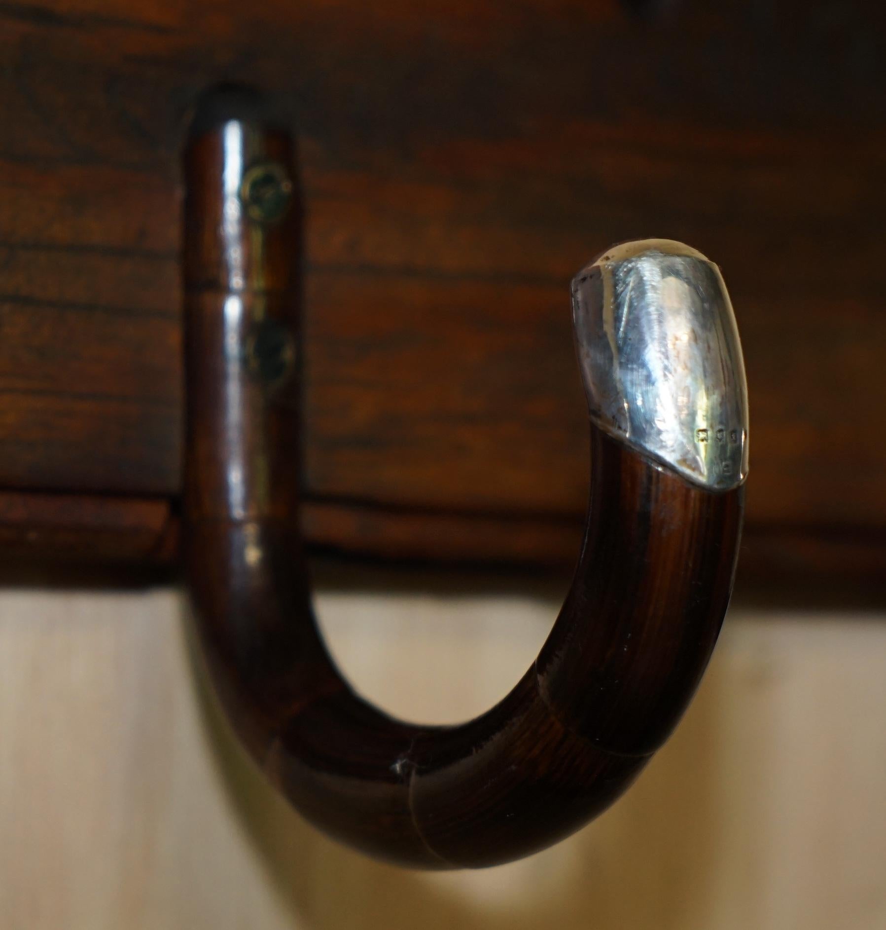 perchero antiguo de plata de ley viCTORIANO con montura de plata de LONDRES en Bueno estado para la venta en West Sussex, Pulborough