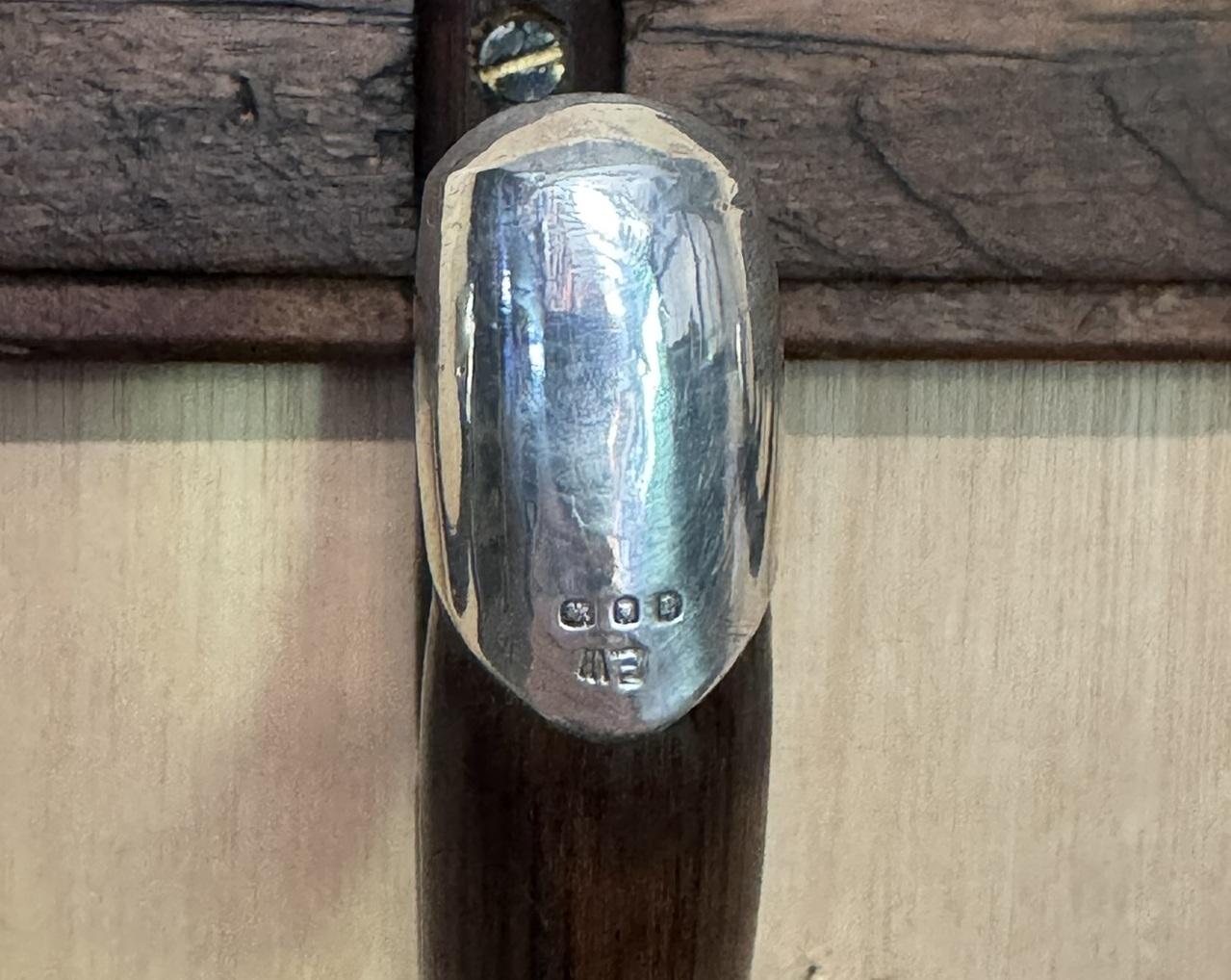 perchero antiguo de plata de ley viCTORIANO con montura de plata de LONDRES en venta 1