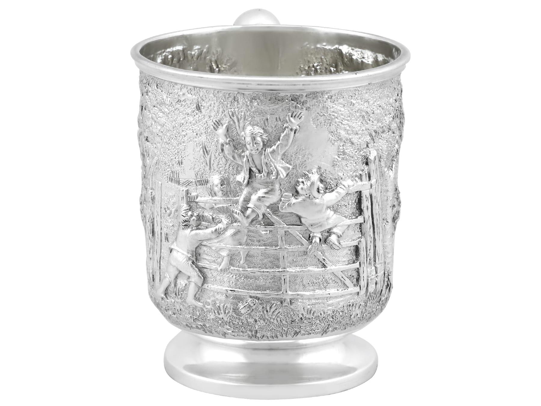 Antique Victorian Sterling Silver Mug In Excellent Condition For Sale In Jesmond, Newcastle Upon Tyne