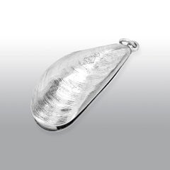 Antique Victorian Sterling Silver Mussel Shell Vinaigrette