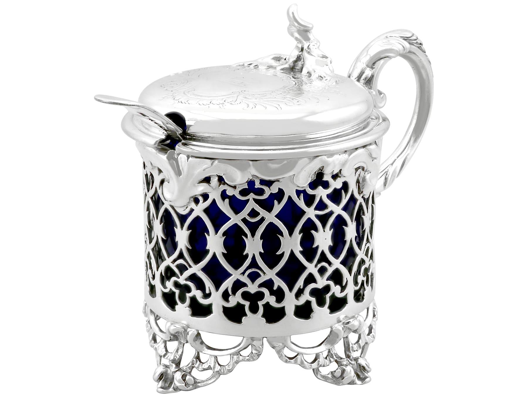 Antique Victorian Sterling Silver Mustard Pot (1841) For Sale 1