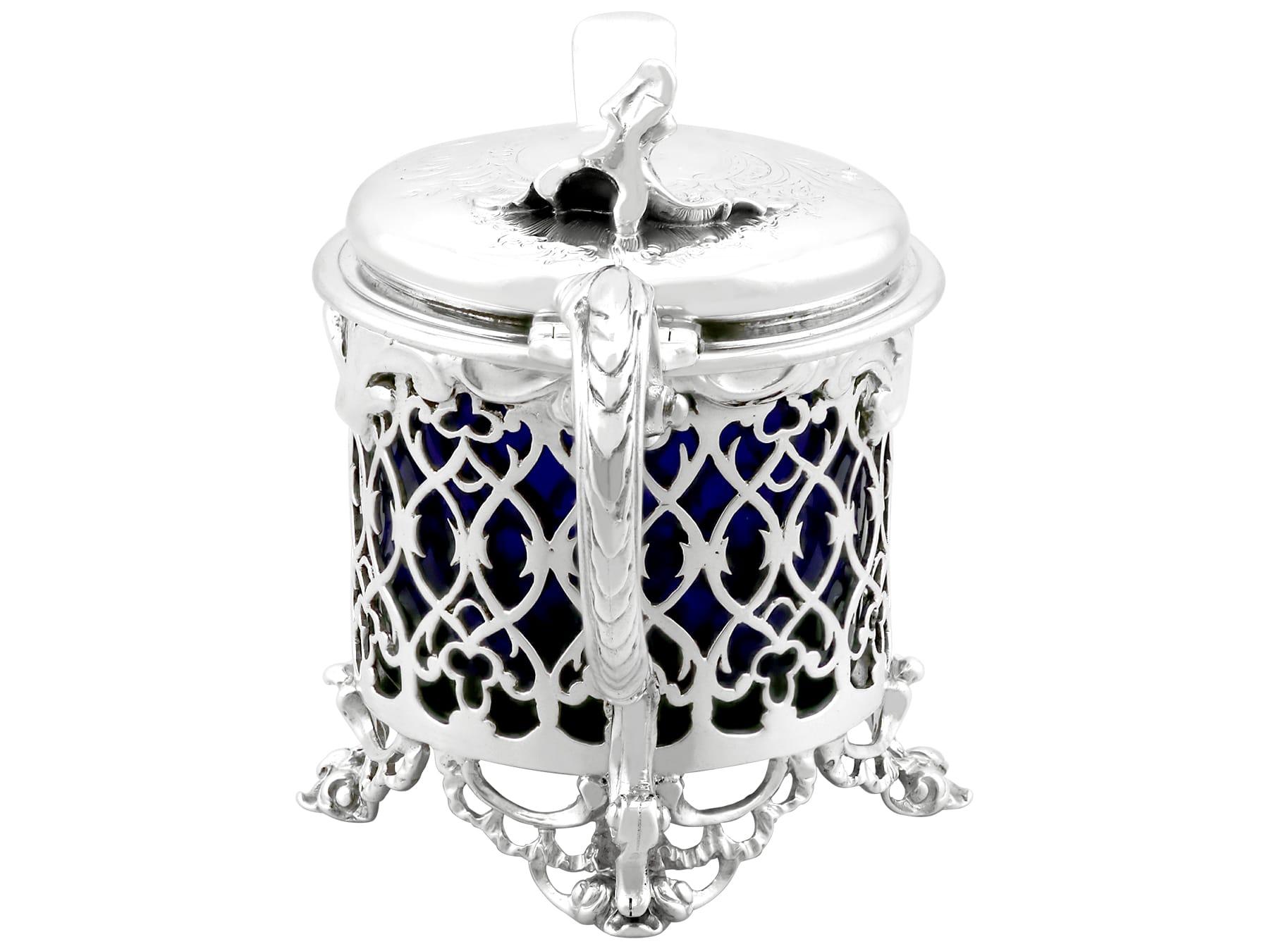 Antique Victorian Sterling Silver Mustard Pot (1841) For Sale 2