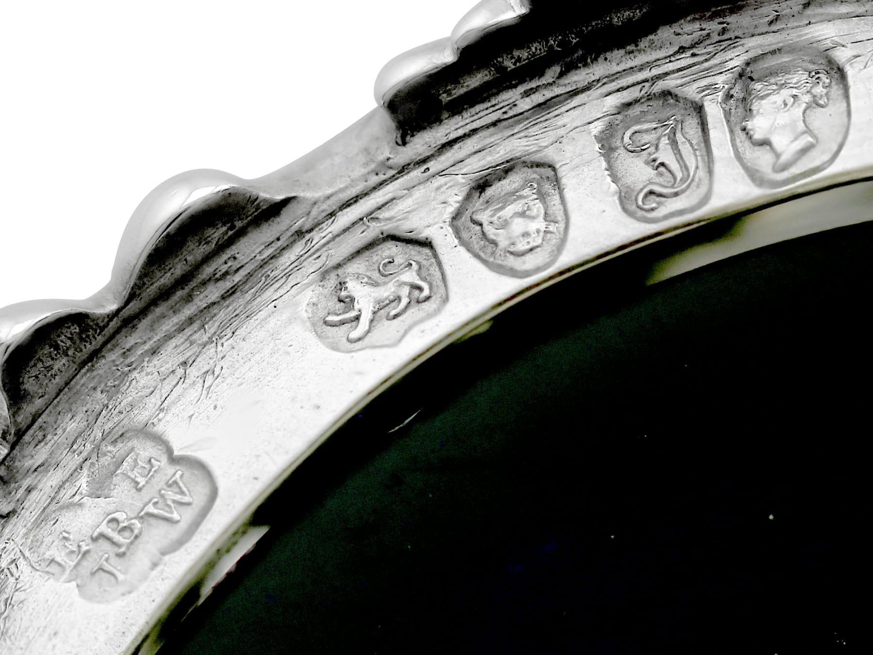 Antico vaso di senape vittoriano in argento sterling (1844) in vendita 7