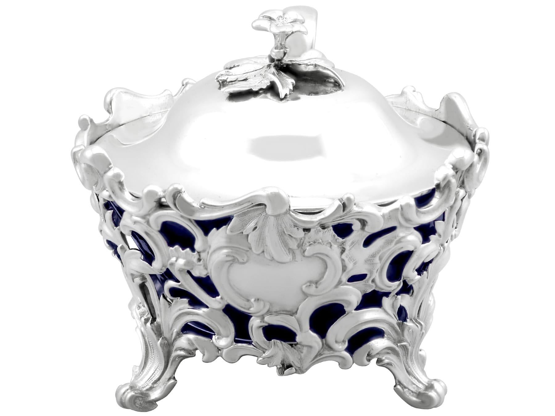 English Antique Victorian Sterling Silver Mustard Pot (1844) For Sale