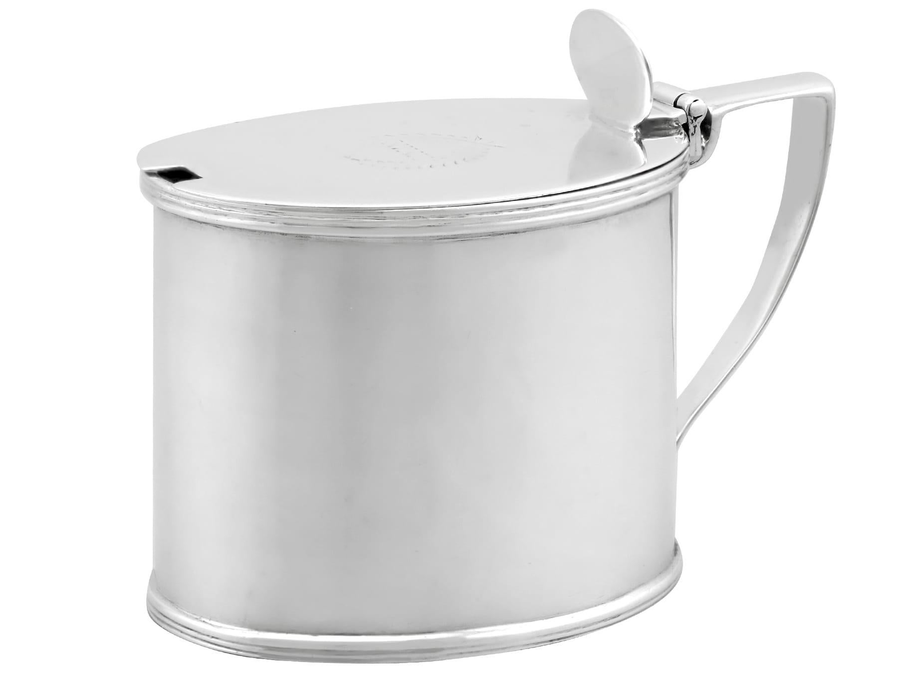 English Antique Victorian Sterling Silver Mustard Pot (1859) For Sale