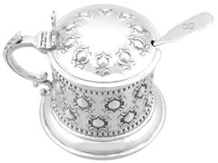 Antique Victorian Sterling Silver Mustard Pot (1861)