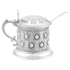 Antique Victorian Sterling Silver Mustard Pot (1861)