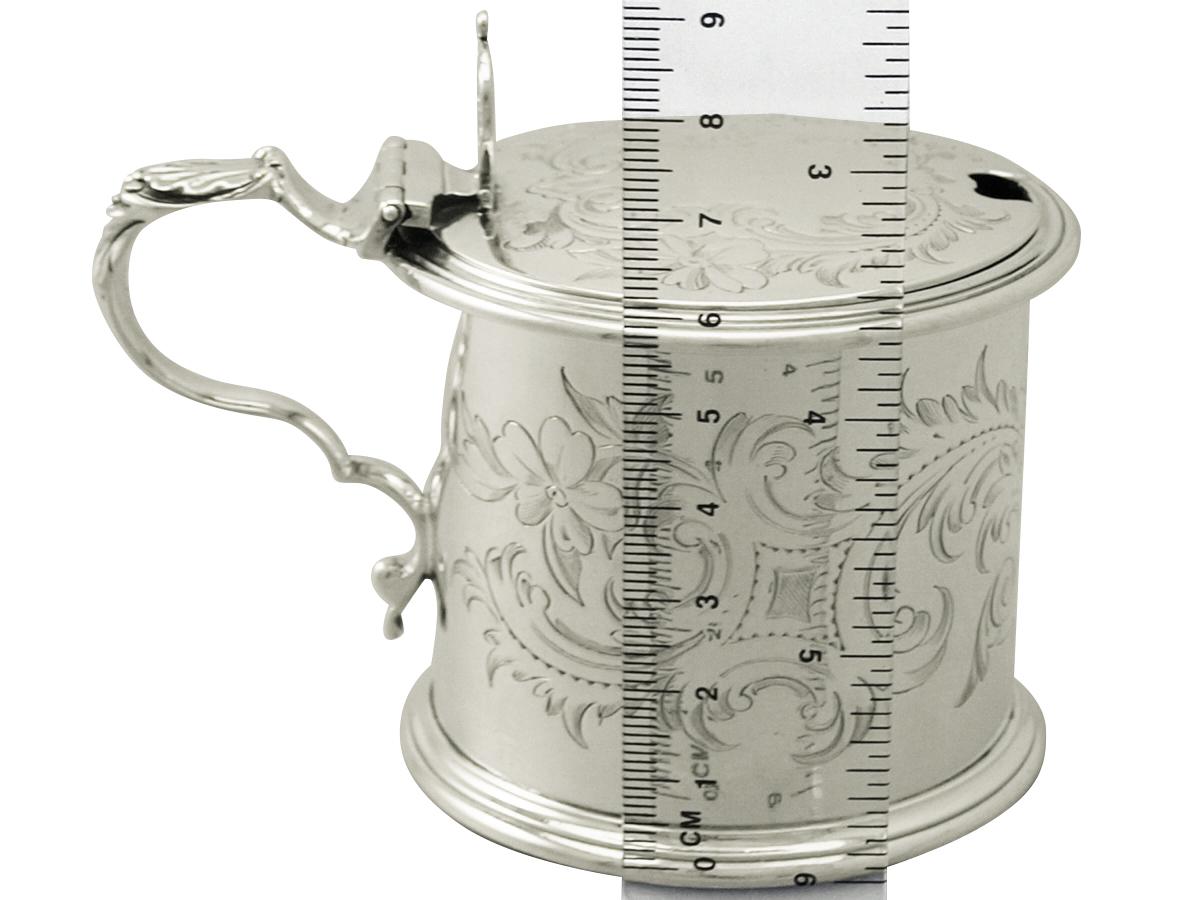 Antique Victorian 1862 Sterling Silver Mustard Pot For Sale 4