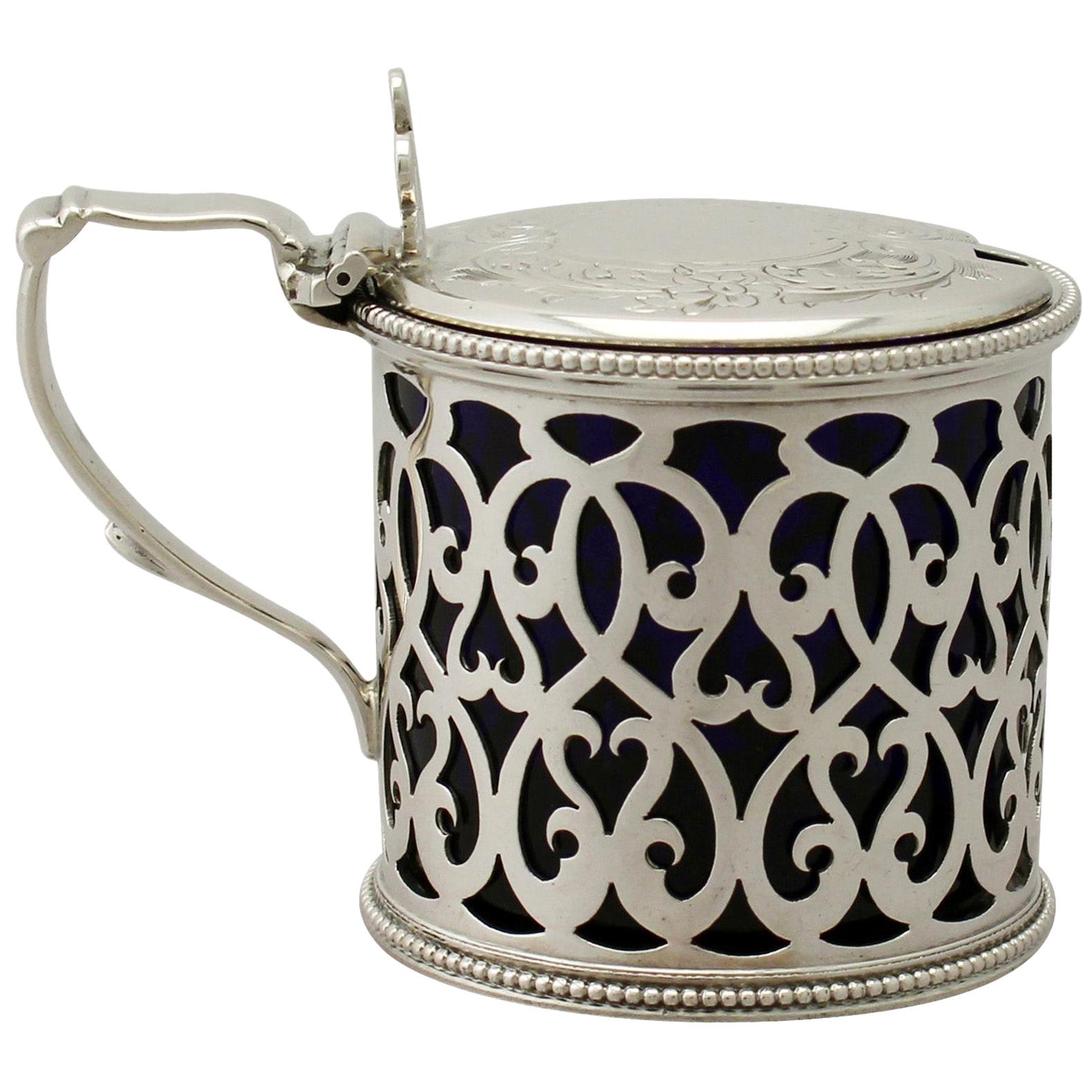 Antique V Sterling Silver Mustard Pot For Sale at 1stDibs
