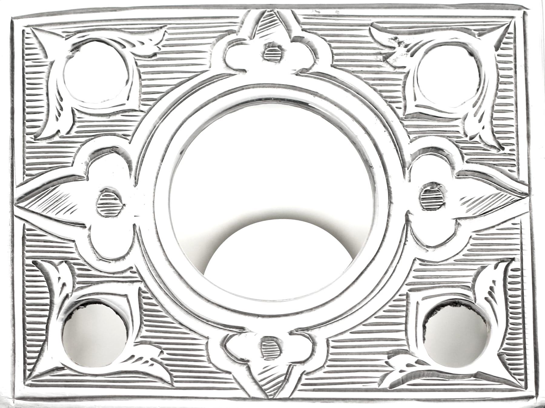 Fine XIX secolo Antico set vittoriano di tre portatovaglioli in argento sterling in vendita