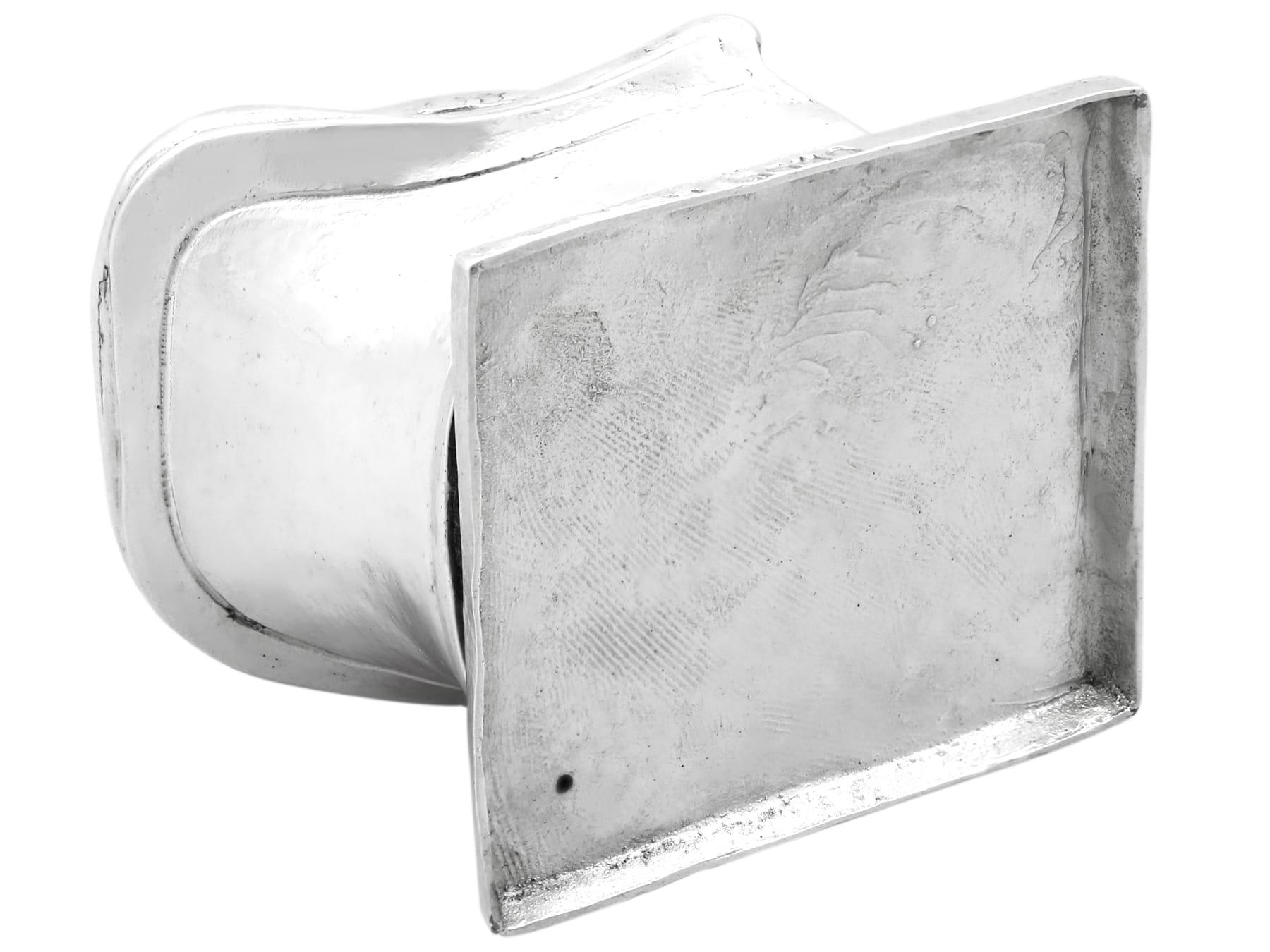 Antique Victorian Sterling Silver Novelty Inkwell (1885) For Sale 7