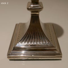 Antique Victorian Sterling Silver Pair Candlesticks London 1887 Edward Hutton