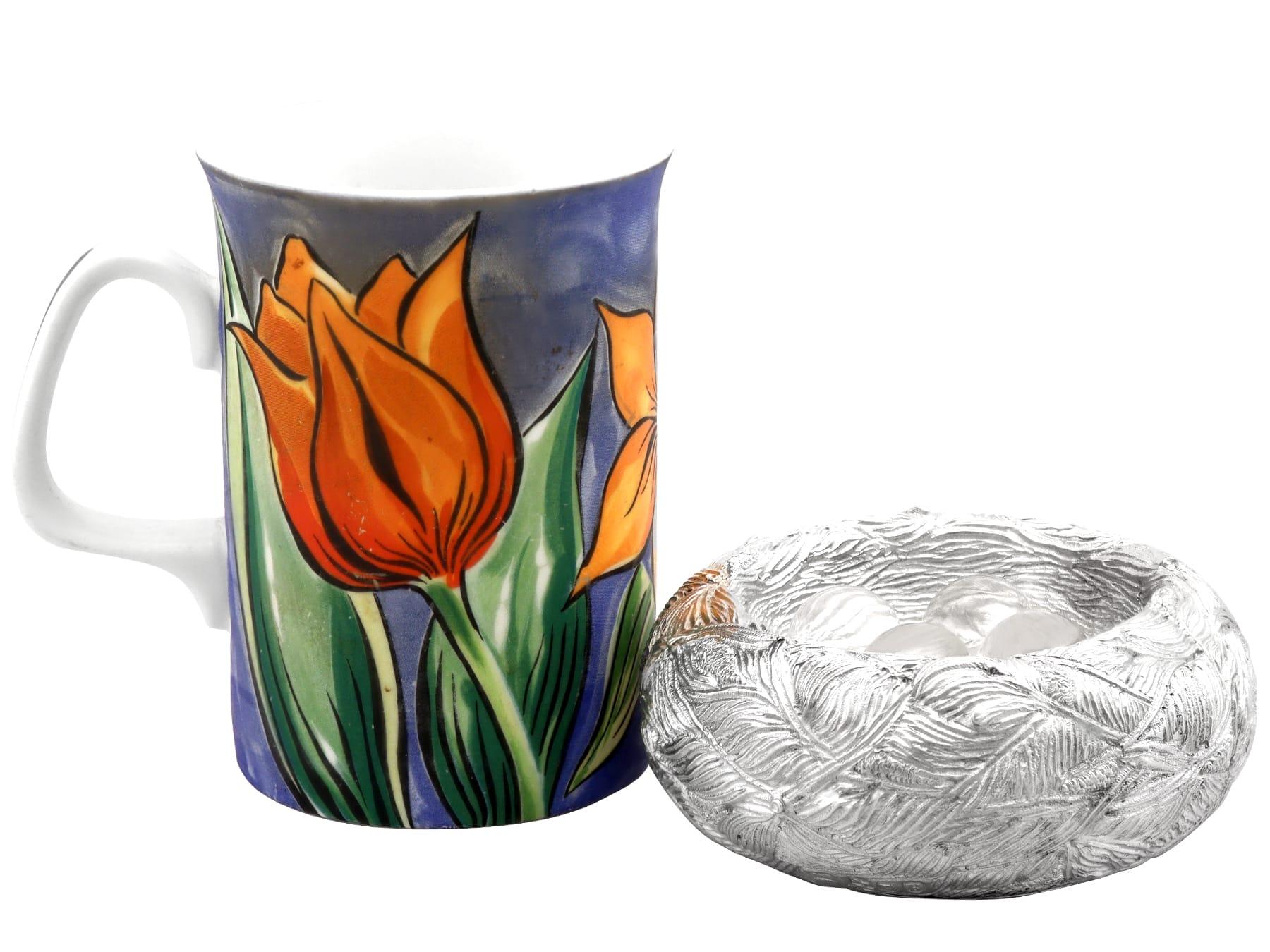 Antiker viktorianischer Sterling Silber Briefbeschwerer / Modell eines Nestes im Zustand „Hervorragend“ im Angebot in Jesmond, Newcastle Upon Tyne