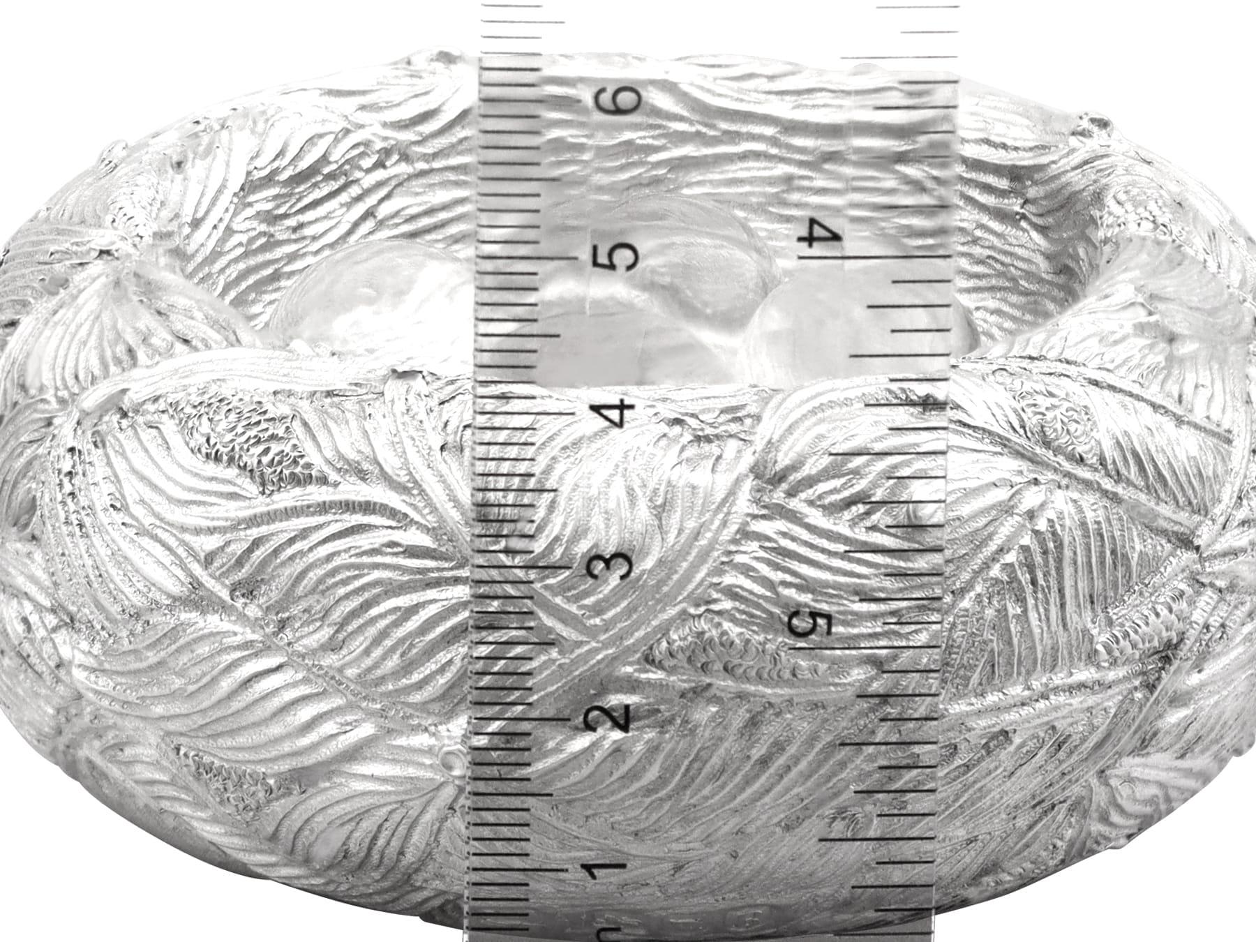 Antiker viktorianischer Sterling Silber Briefbeschwerer / Modell eines Nestes im Angebot 2