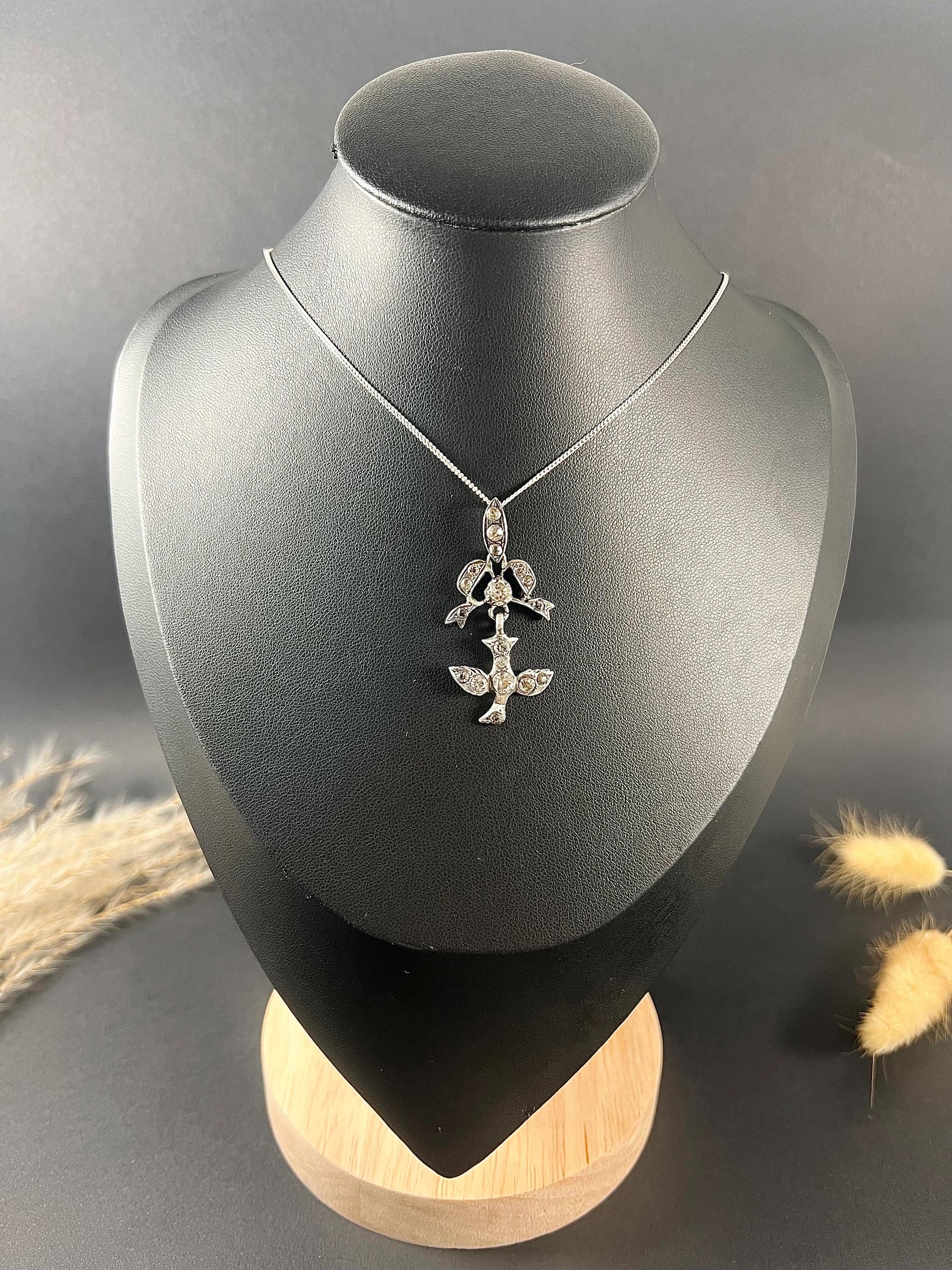 da uomo o donna Ciondolo antico vittoriano in argento sterling con rondine in pasta in vendita