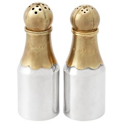 Antique Victorian Sterling Silver Pepper Shakers by George Heath, 1884