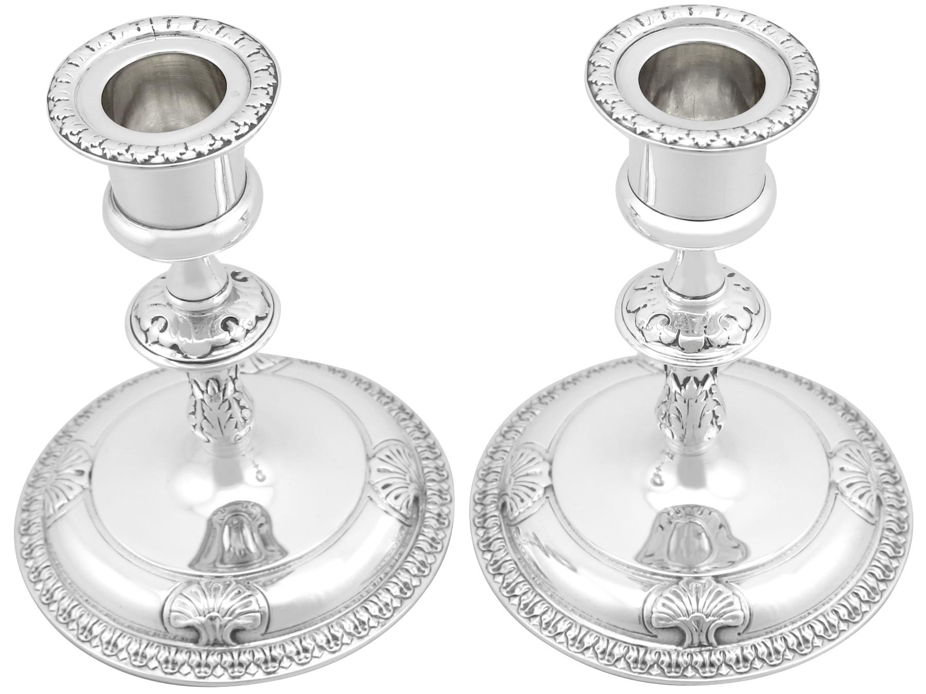 An exceptional, fine and impressive pair of antique Victorian English sterling silver piano candlesticks; an addition of our ornamental silverware collection

These exceptional antique Victorian sterling silver candlesticks have a circular rounded
