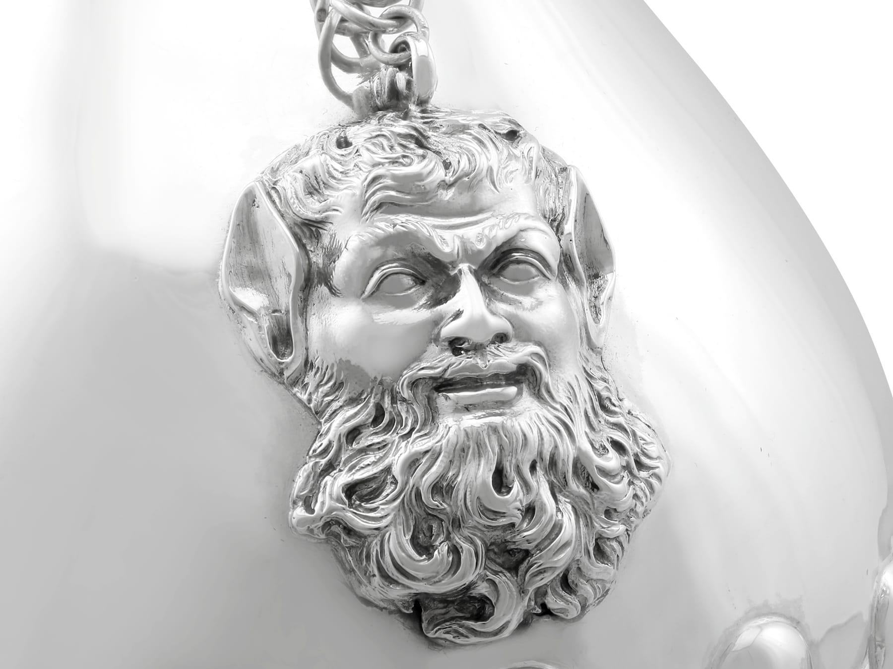 Antiker viktorianischer Pilgrim-Flask/Vase aus Sterlingsilber im Angebot 2