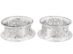 Antique Victorian Sterling Silver Potato Dish Rings