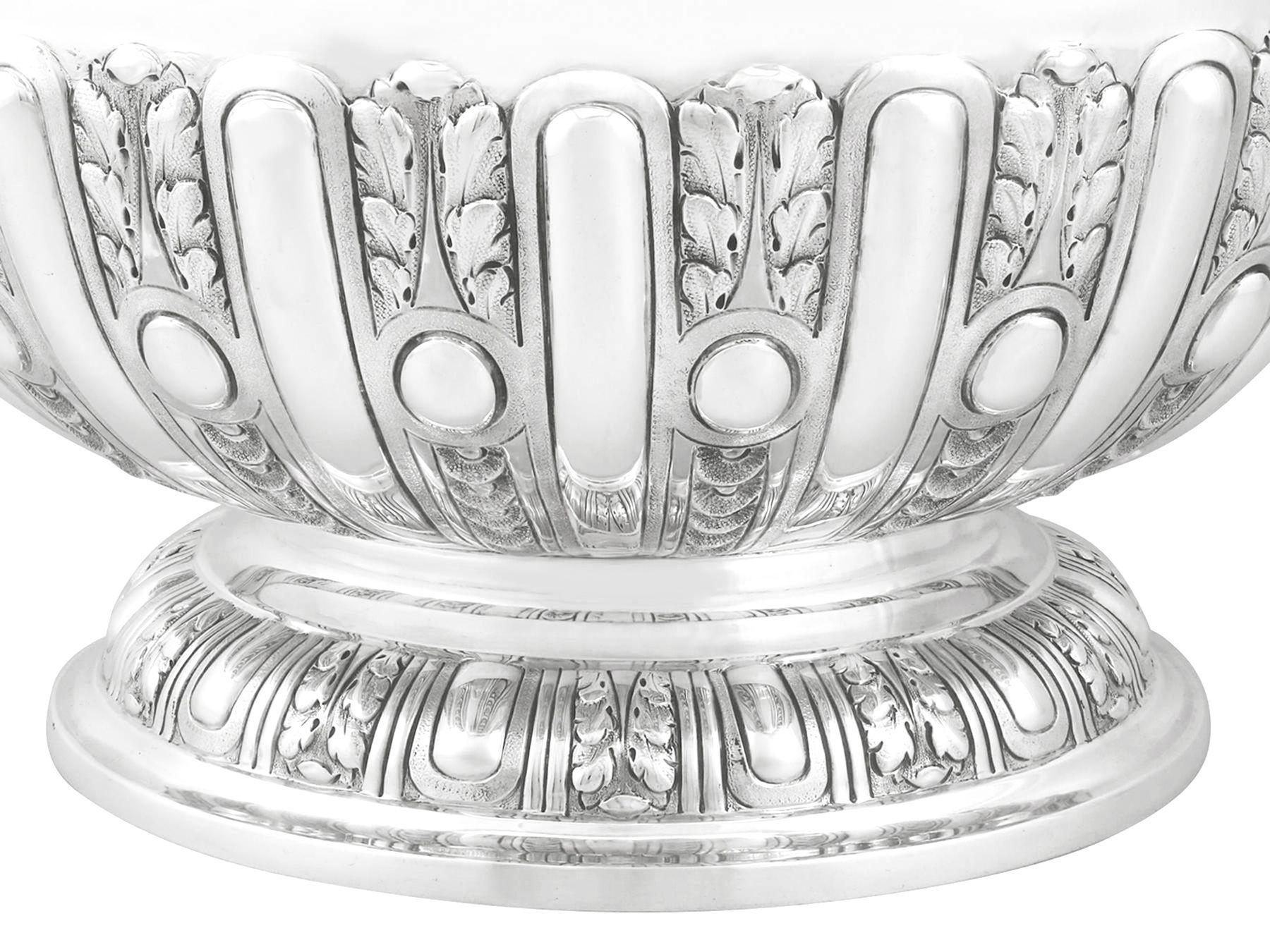 Late 19th Century Antique Victorian Sterling Silver Presentation Bowl by Mappin & Webb For Sale