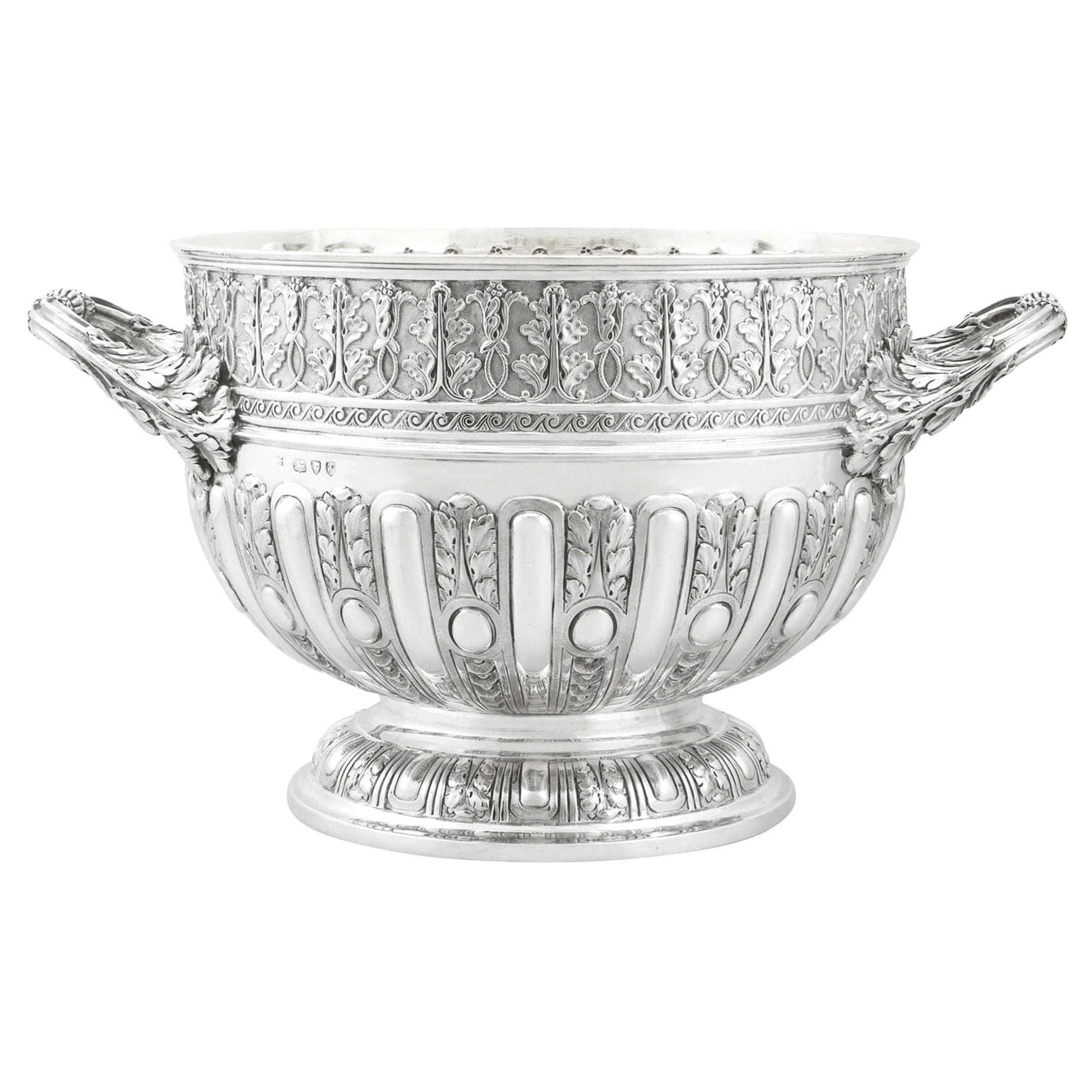 Antike viktorianische Präsentationsschale aus Sterlingsilber von Mappin & Webb