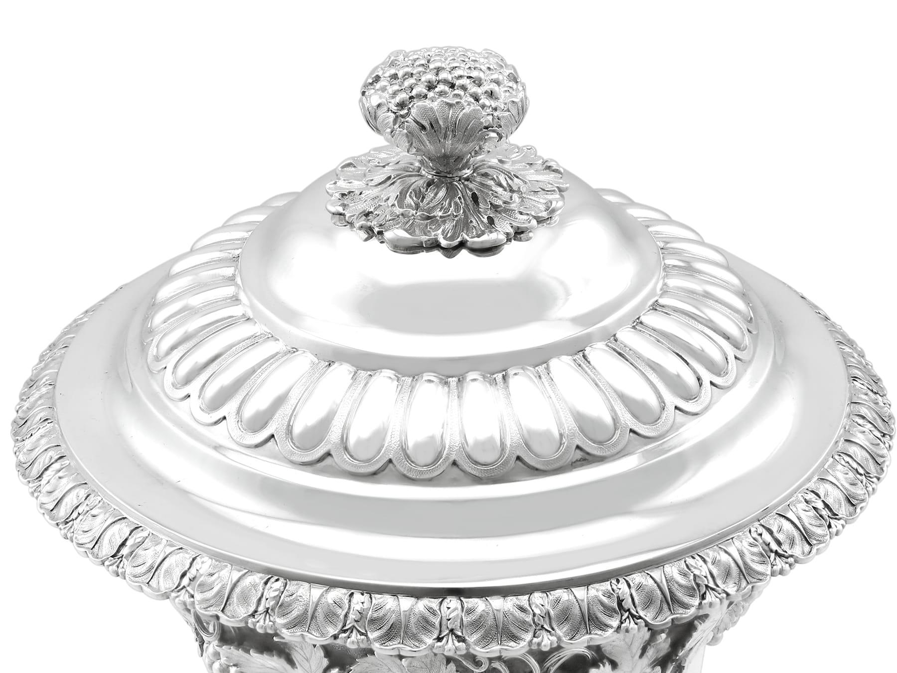 Antike viktorianische Sterling Silber Präsentation Tasse und Deckel (1848) im Angebot 2