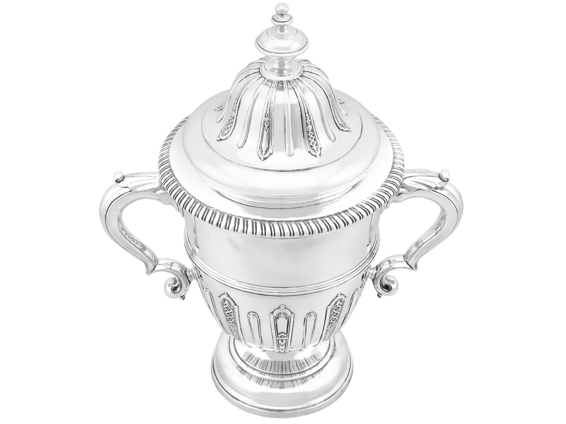 Antique Victorian Sterling Silver Presentation Cup and Cover In Excellent Condition In Jesmond, Newcastle Upon Tyne