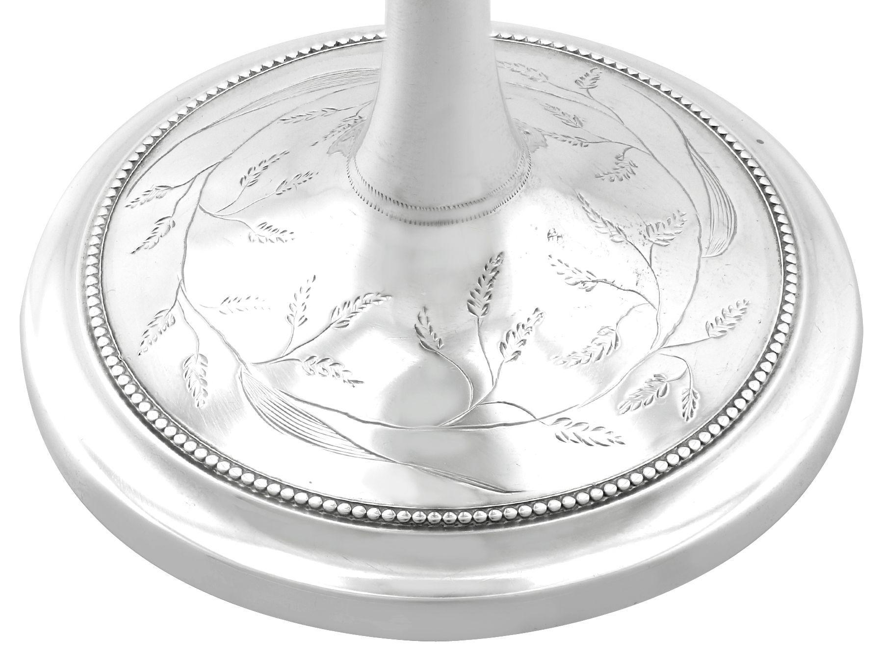 Victorian Sterling Silver Presentation Goblet / Cup For Sale 2