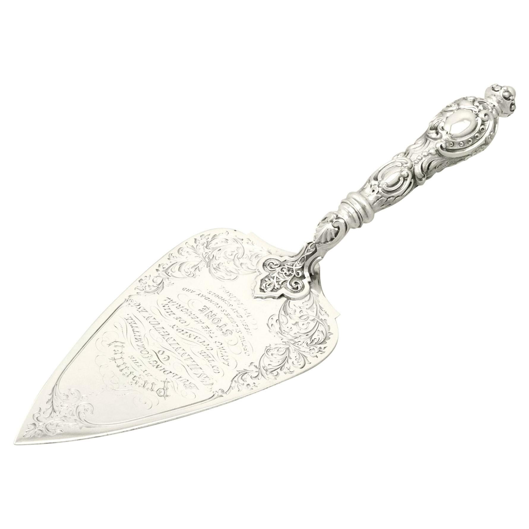 Antique Victorian Sterling Silver Presentation Trowel