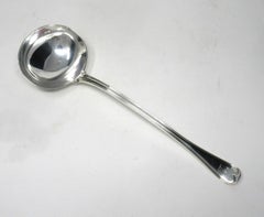Antique Victorian Sterling Silver Rat Tail Pattern Large 1851 Soup Ladle 9.9ozss