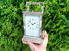 Antique Victorian Sterling Silver Repeating Carriage Clock (1875)