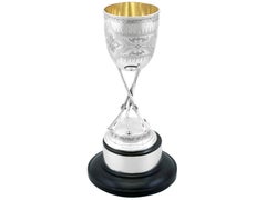 Antique Victorian Sterling Silver Rifle Presentation Cup (1868)