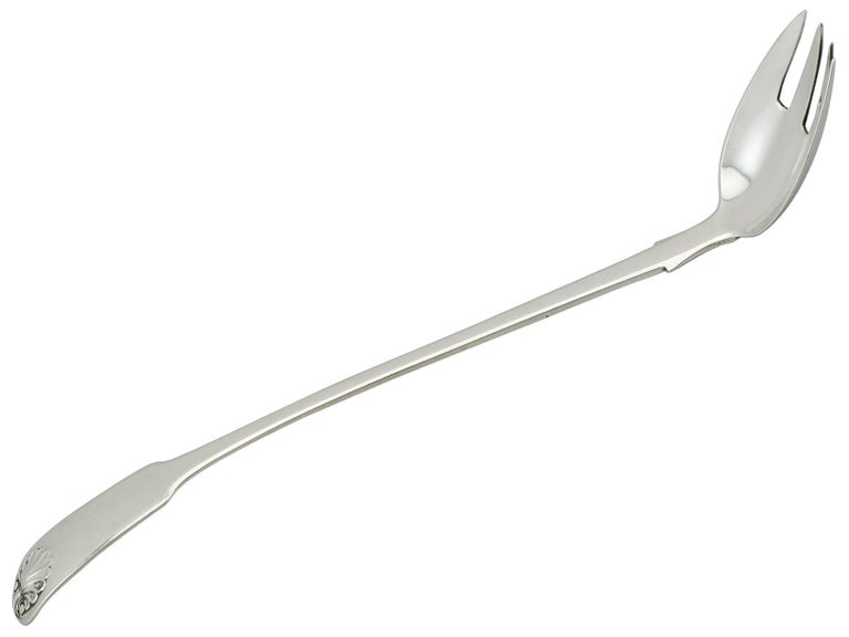 Antique Victorian Sterling Silver Runcible Spoon For Sale at 1stdibs