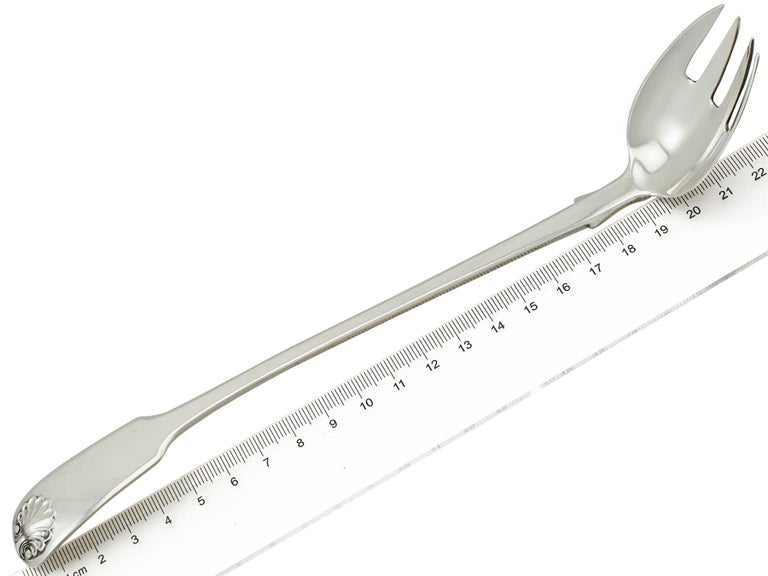 Antique Victorian Sterling Silver Runcible Spoon For Sale at 1stdibs