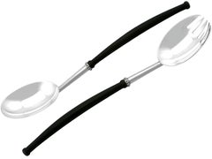 Antique Victorian Sterling Silver Salad Servers