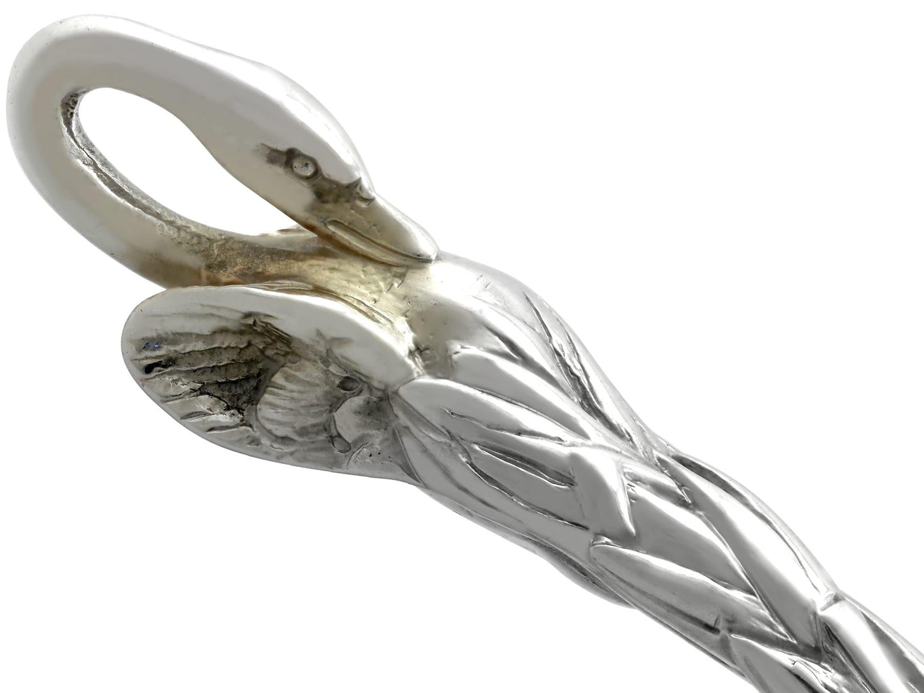 Antique Victorian Sterling Silver Salt Spoons For Sale 5