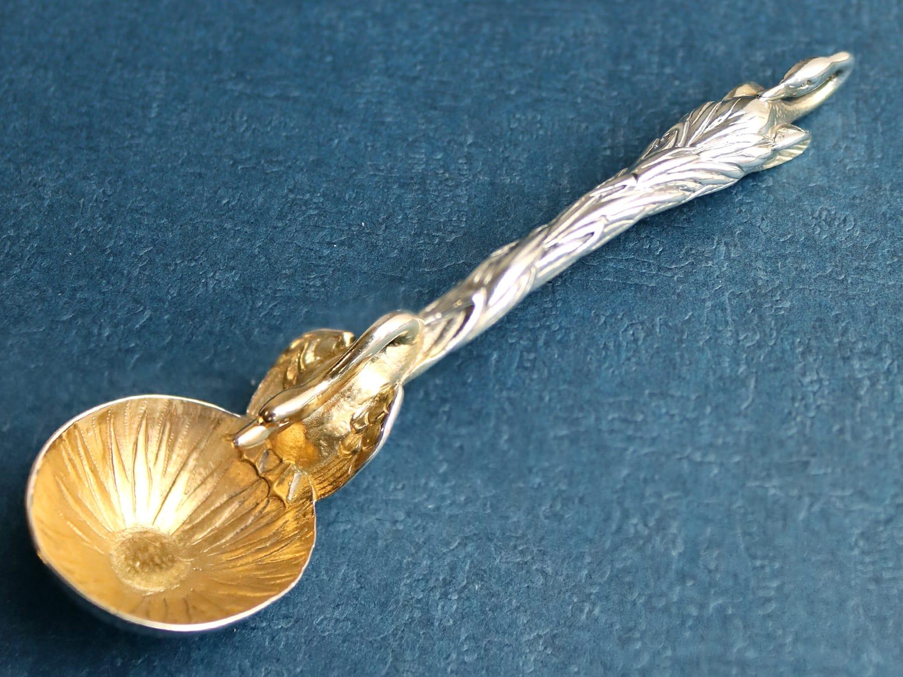 Late 19th Century Antique Victorian Sterling Silver Salt Spoons For Sale