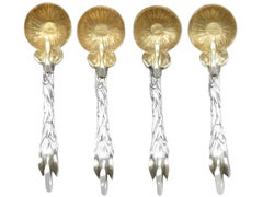 Antique Victorian Sterling Silver Salt Spoons