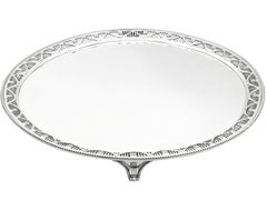 Antique Victorian Sterling Silver Salver