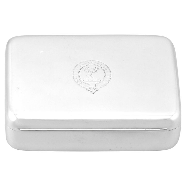 Antique Victorian Sterling Silver Sandwich Box For Sale at 1stDibs