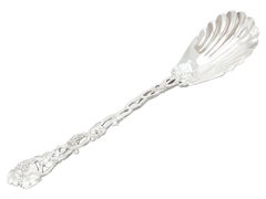 Antique Victorian Sterling Silver Serving Spoons, 1850