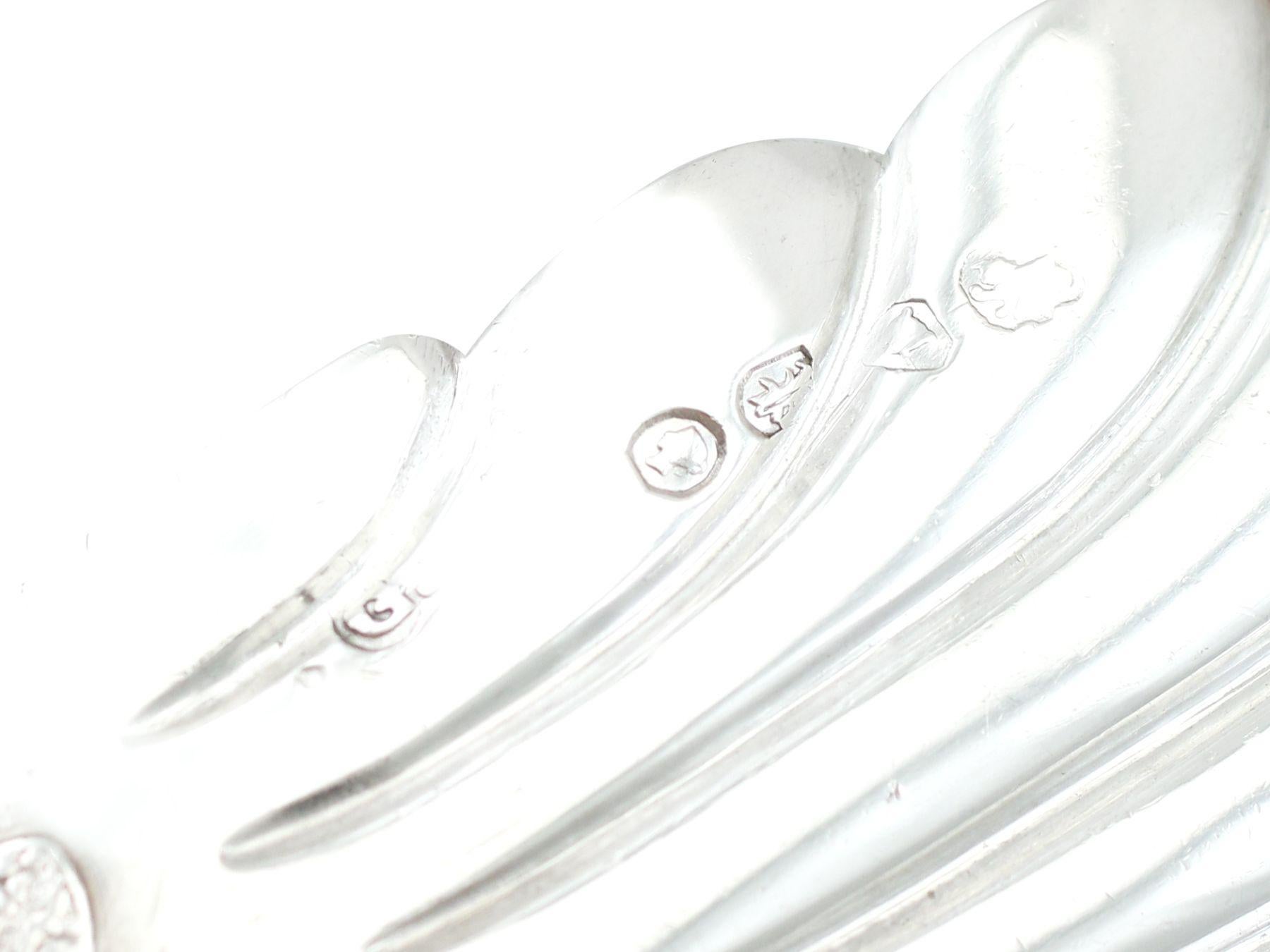 Antique Victorian Sterling Silver Serving Spoons, 1850 3