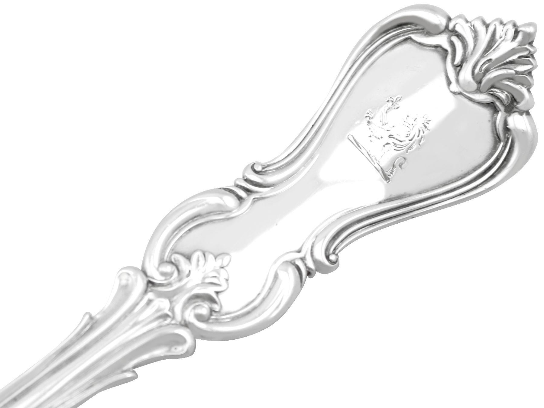 Victorian English Sterling Silver Soup Ladle For Sale 2