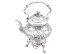 19th Century Victorian Sterling Silver Spirit Kettle